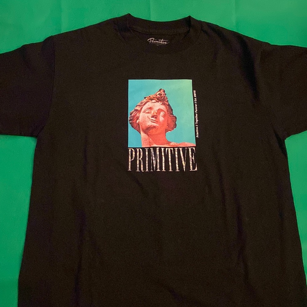 Primitive Skateboarding Shirt Size Medium Black with design